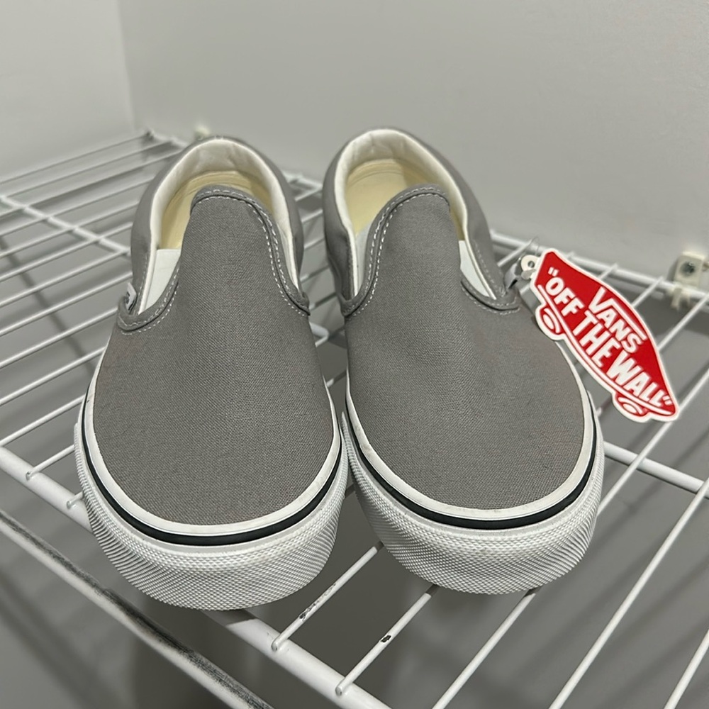 New grey slip on Vans